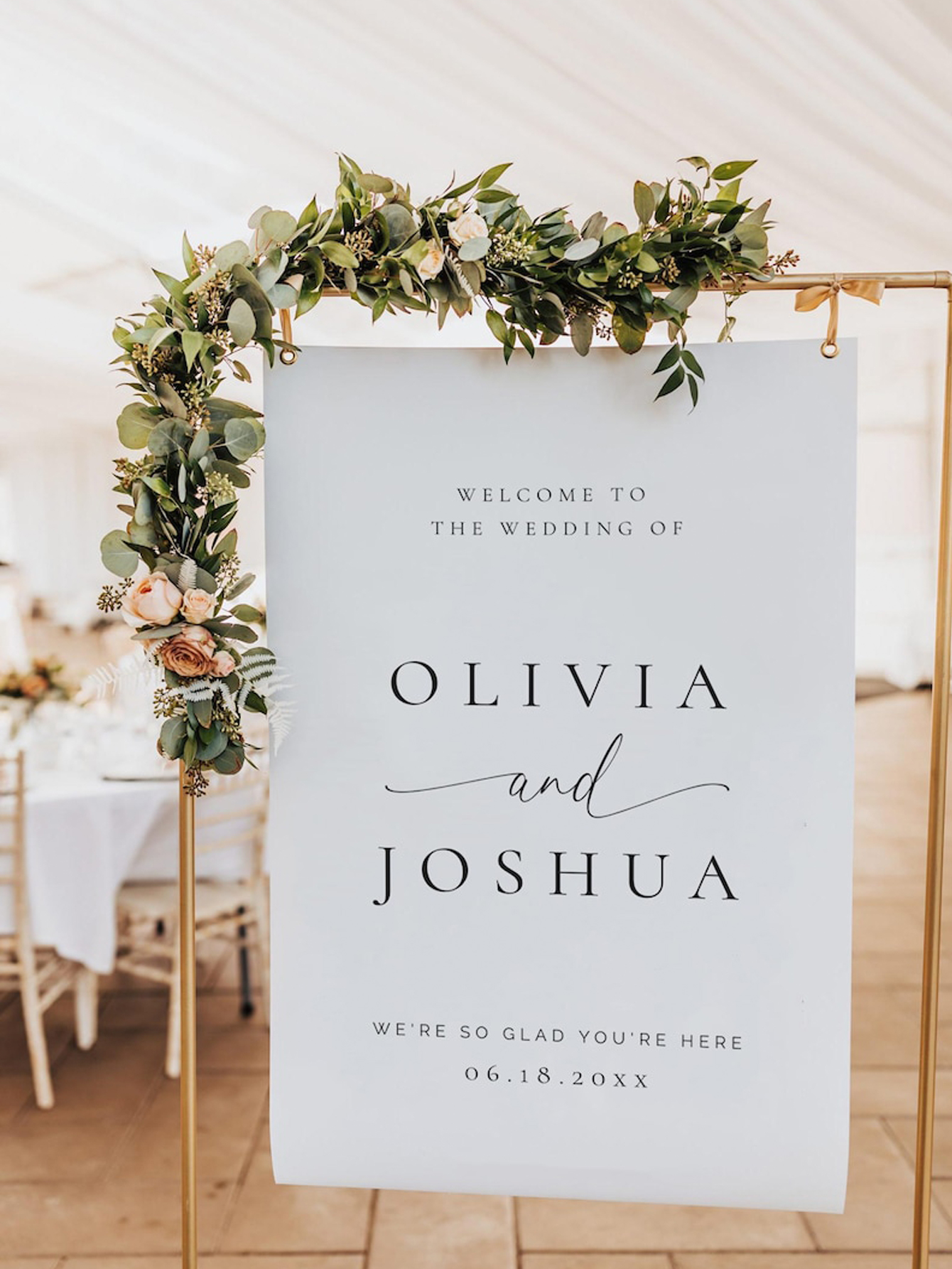 Minimalist Wedding Welcome Sign